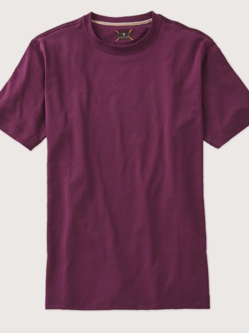 Left Coast Tee Short Sleeve Crew Neck T-Shirt | Aubergine | XL